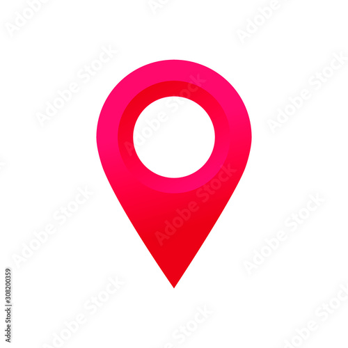 3D Maps pin. Location map icon. vector illustration