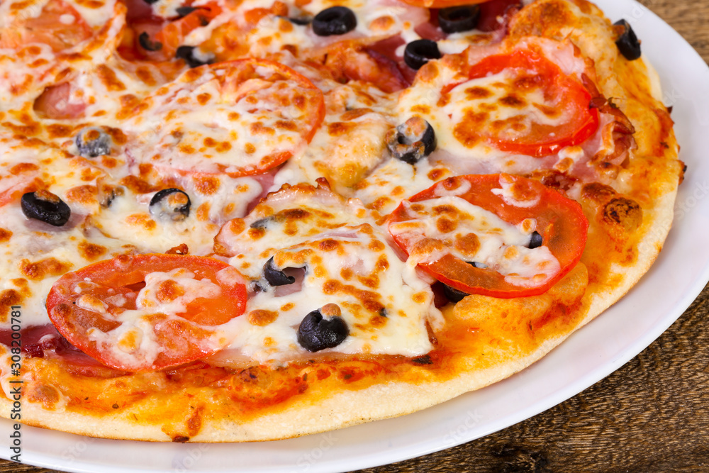 Pizza with bacon Pizza with bacon