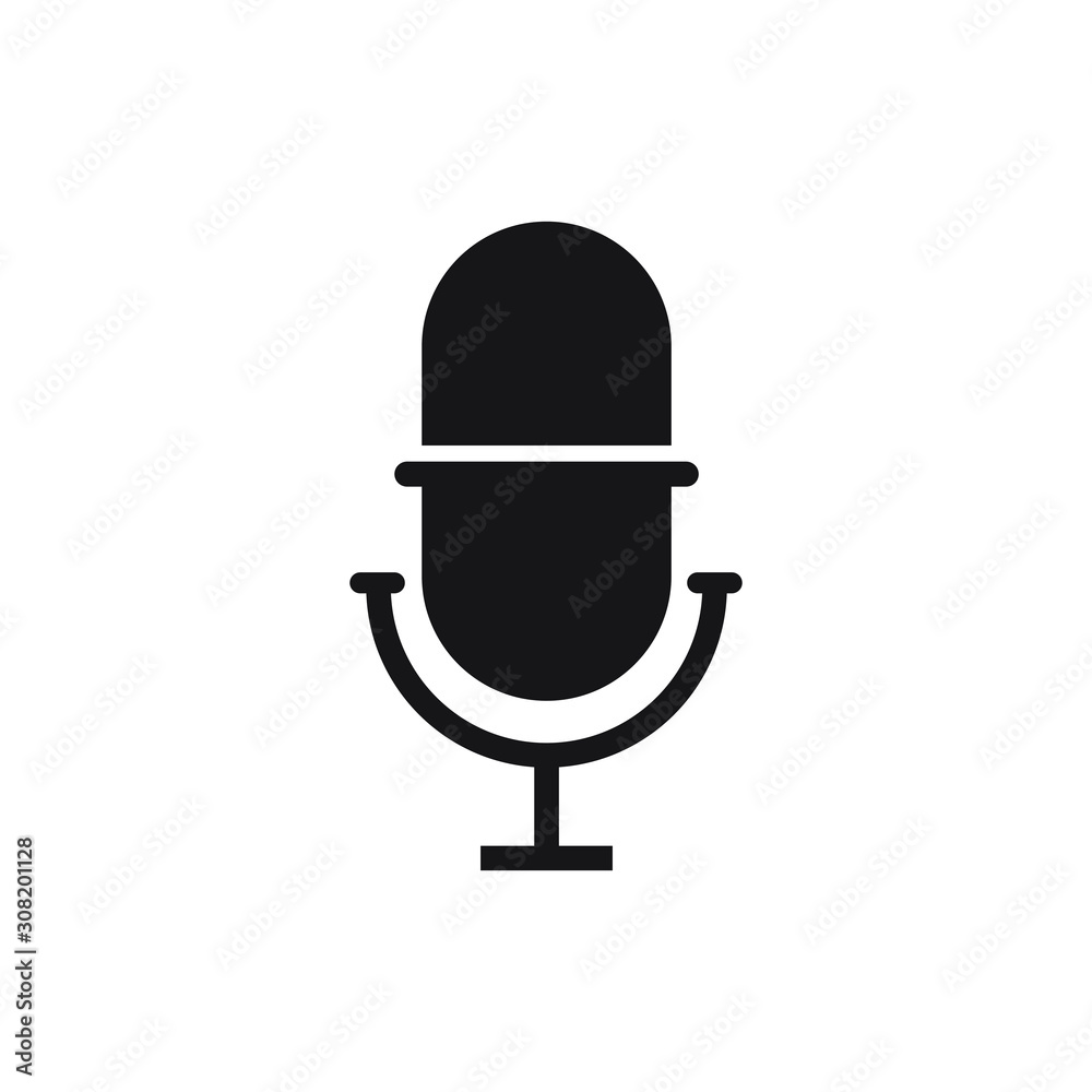 Microphone vector icon. vector illustration