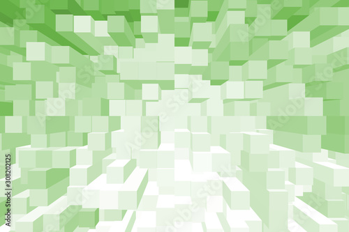 abstract light green background made from blocks