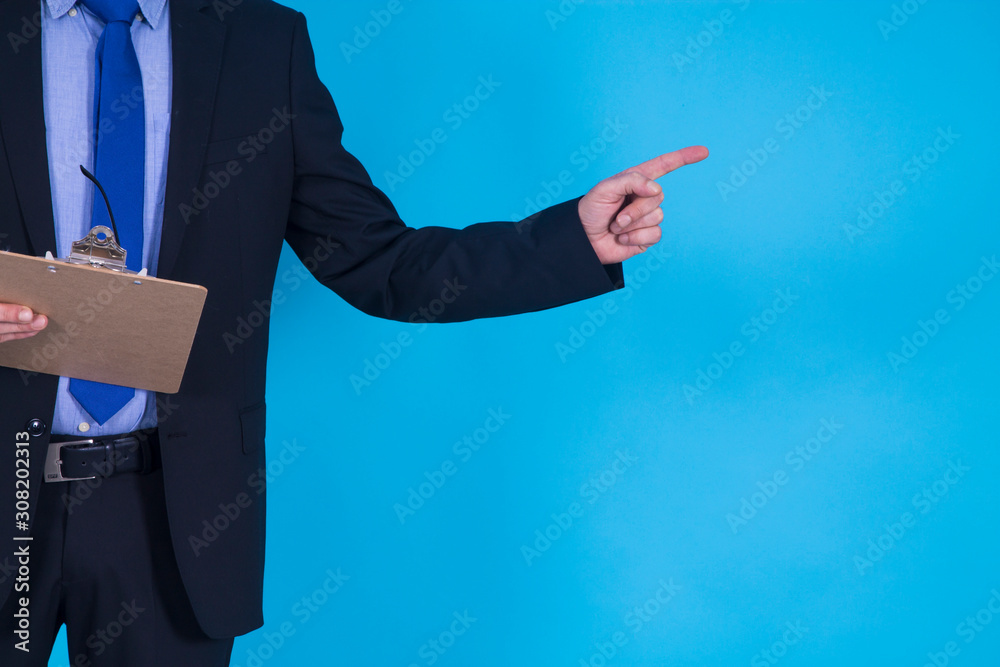 businessman or manager pointing with his finger businessman or manager pointing with his finger
