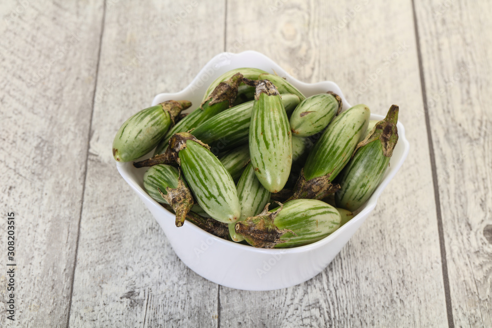 Green asian eggplant Green asian eggplant