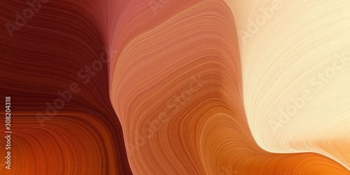 contemporary waves design with sienna, coffee and dark red color