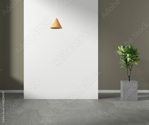 3D rendering of Simple Home Space