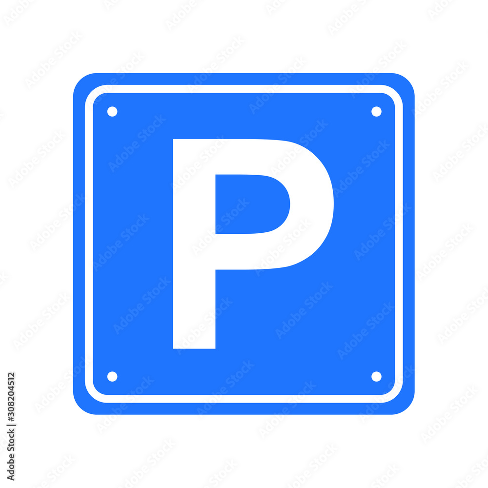 Parking sign icon, road symbol. Parking public icon street place. vector illustration Parking sign icon, road symbol. Parking public icon street place. vector illustration