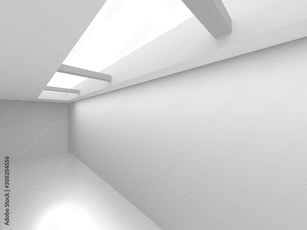 Obraz premium Futuristic White Architecture Design Background