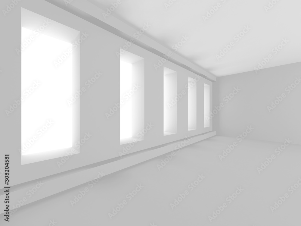 Futuristic White Architecture Design Background Futuristic White Architecture Design Background