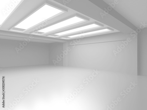 Futuristic White Architecture Design Background