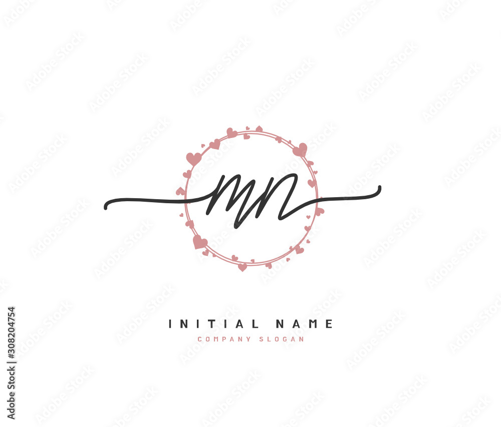 M N MN Beauty vector initial logo, handwriting logo of initial signature, wedding, fashion, jewerly, boutique, floral and botanical with creative template for any company or business. M N MN Beauty vector initial logo, handwriting logo of initial signature, wedding, fashion, jewerly, boutique, floral and botanical with creative template for any company or business.