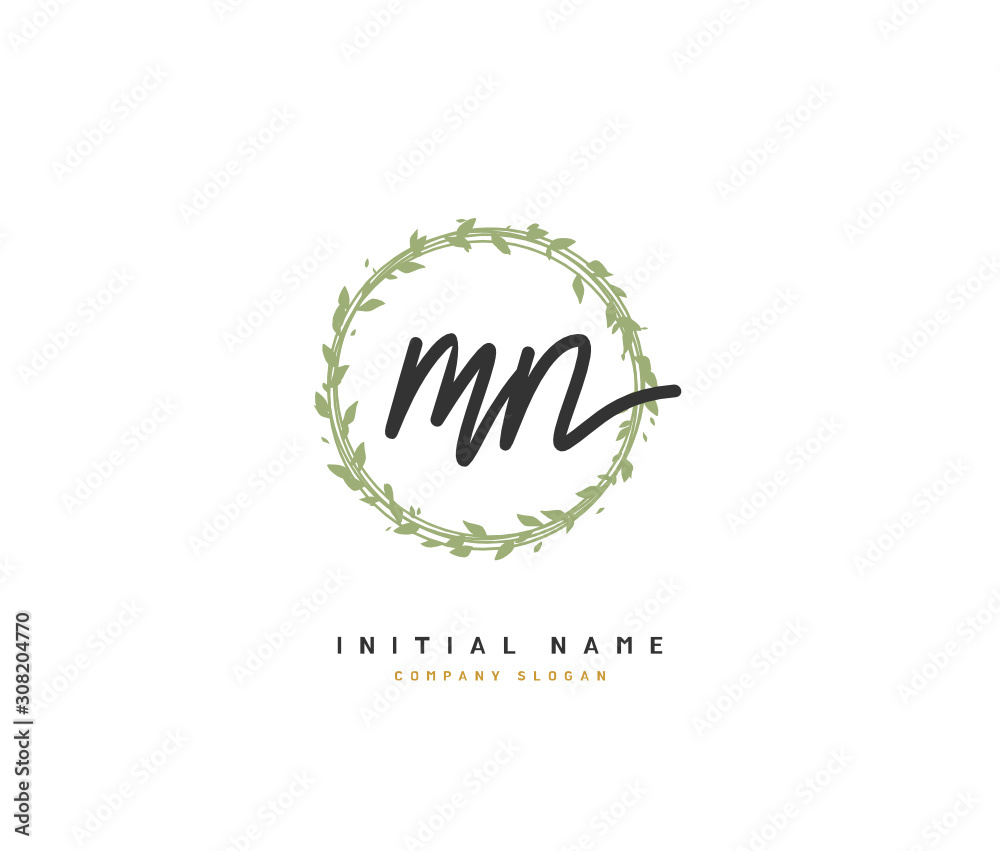 M N MN Beauty vector initial logo, handwriting logo of initial signature, wedding, fashion, jewerly, boutique, floral and botanical with creative template for any company or business. M N MN Beauty vector initial logo, handwriting logo of initial signature, wedding, fashion, jewerly, boutique, floral and botanical with creative template for any company or business.