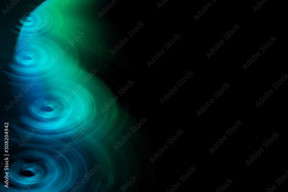 Abstract background with concentric circles.