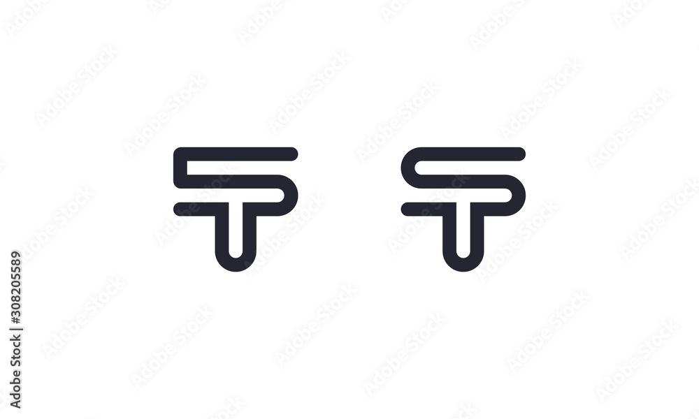 5T dan ST letter icon for design inspiration 5T dan ST letter icon for design inspiration