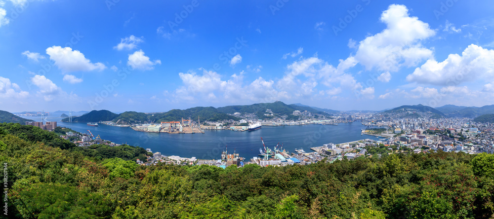 長崎港の風景　パノラマ