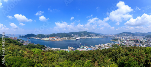 長崎港の風景 パノラマ