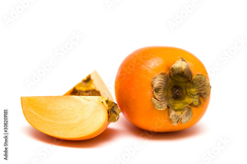 Asian persimmon isolated on...