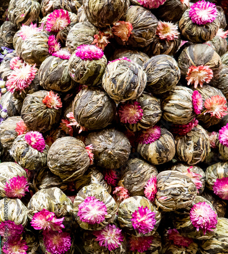 Jasmine blooming flower tea...