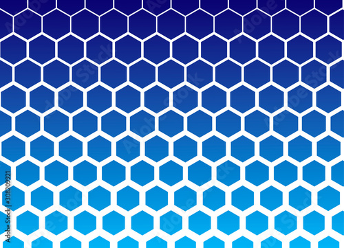 Honeycomb blue abstract background. Vector illustration for poster.