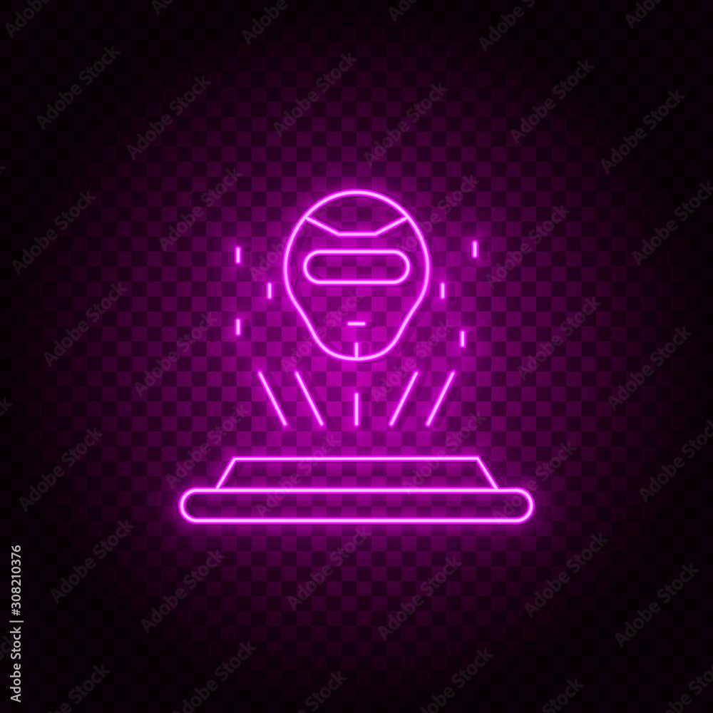 Hologram, cyborg, vector, neon icon illustration isolated vector sign symbol - insurance icon vector black - Vector Hologram, cyborg, vector, neon icon illustration isolated vector sign symbol - insurance icon vector black - Vector