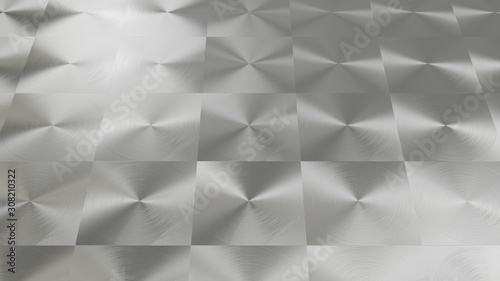 3D rendering of Metal texture of anisotropic aluminum foil