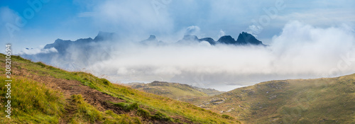 Lofoten  Trail to Ryten from the Kvalvika Beach  Norway