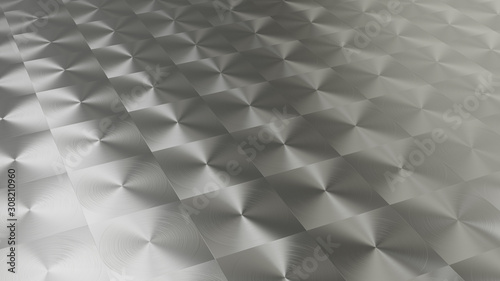 3D rendering of Metal texture of anisotropic aluminum foil