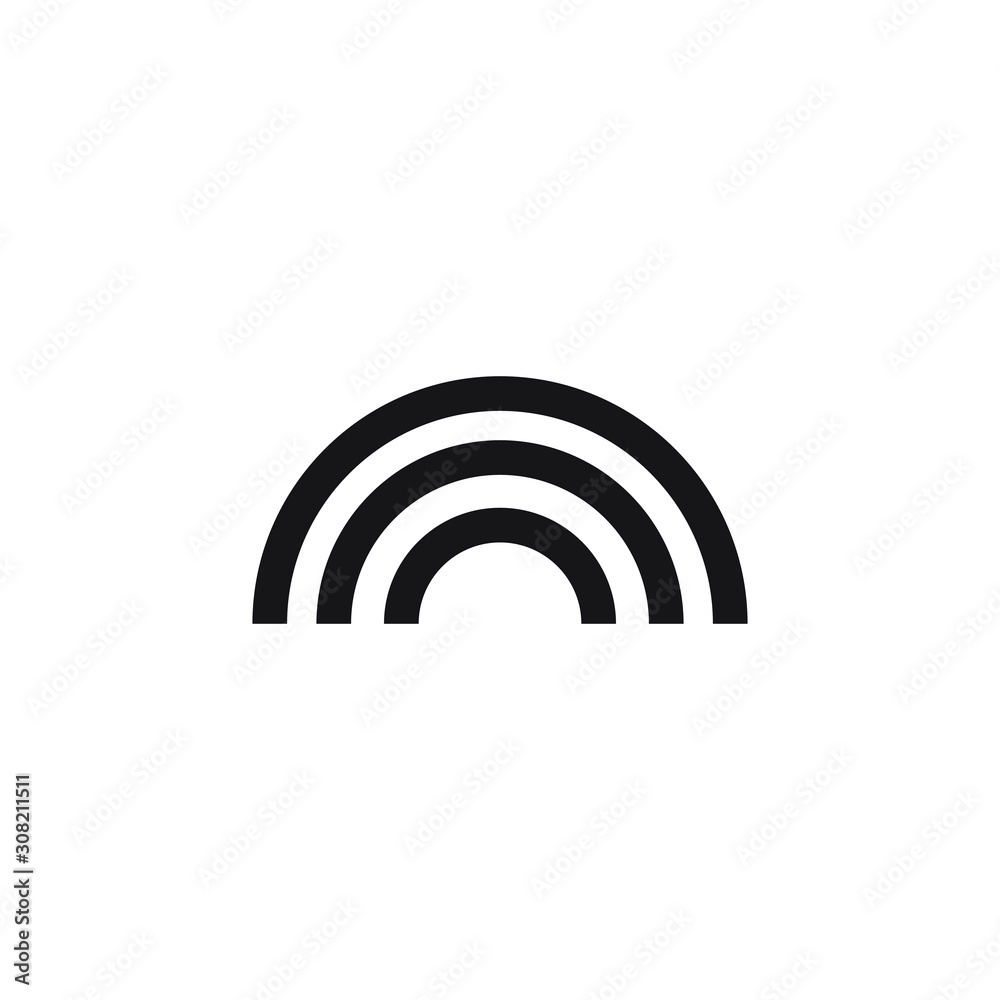Rainbow Icon Flat design. Vector Illustration Rainbow Icon Flat design. Vector Illustration
