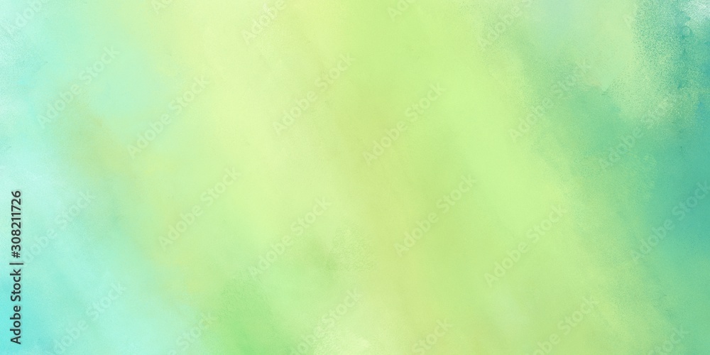 tea green, pale turquoise and medium aqua marine colored vintage abstract painted background with space for text or image. can be used as header or banner