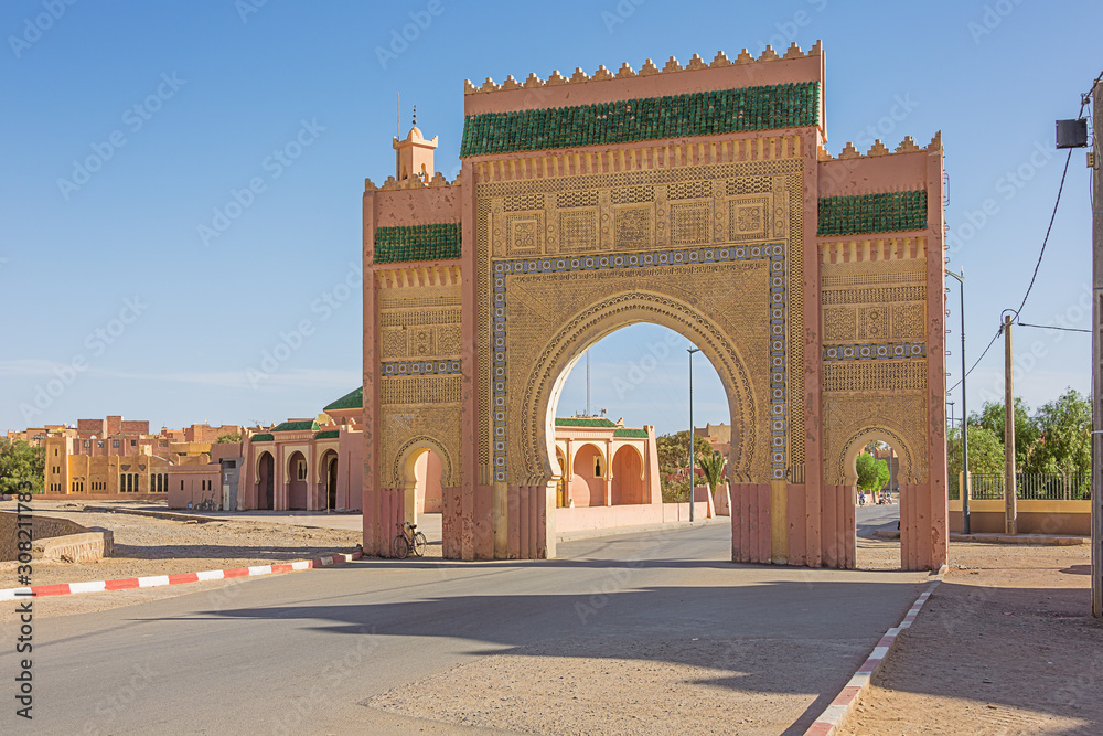 View of the city gate of Rissani on the west side of the city