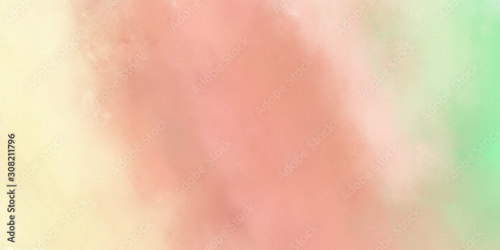 elegant painted vintage background illustration with baby pink, blanched almond and pale green colors and space for text or image. can be used as header or banner