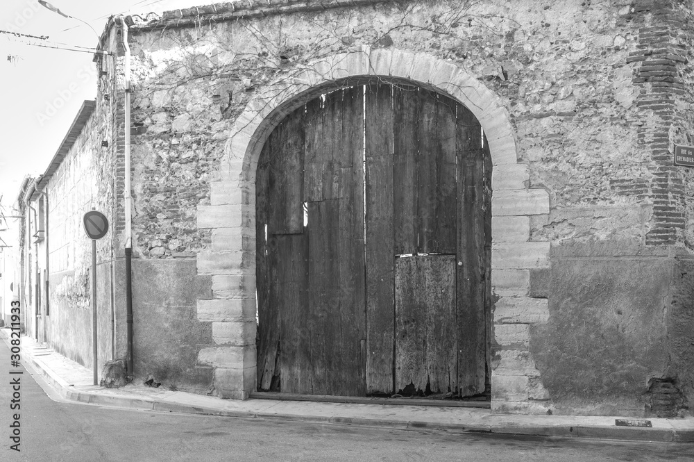 old wooden door