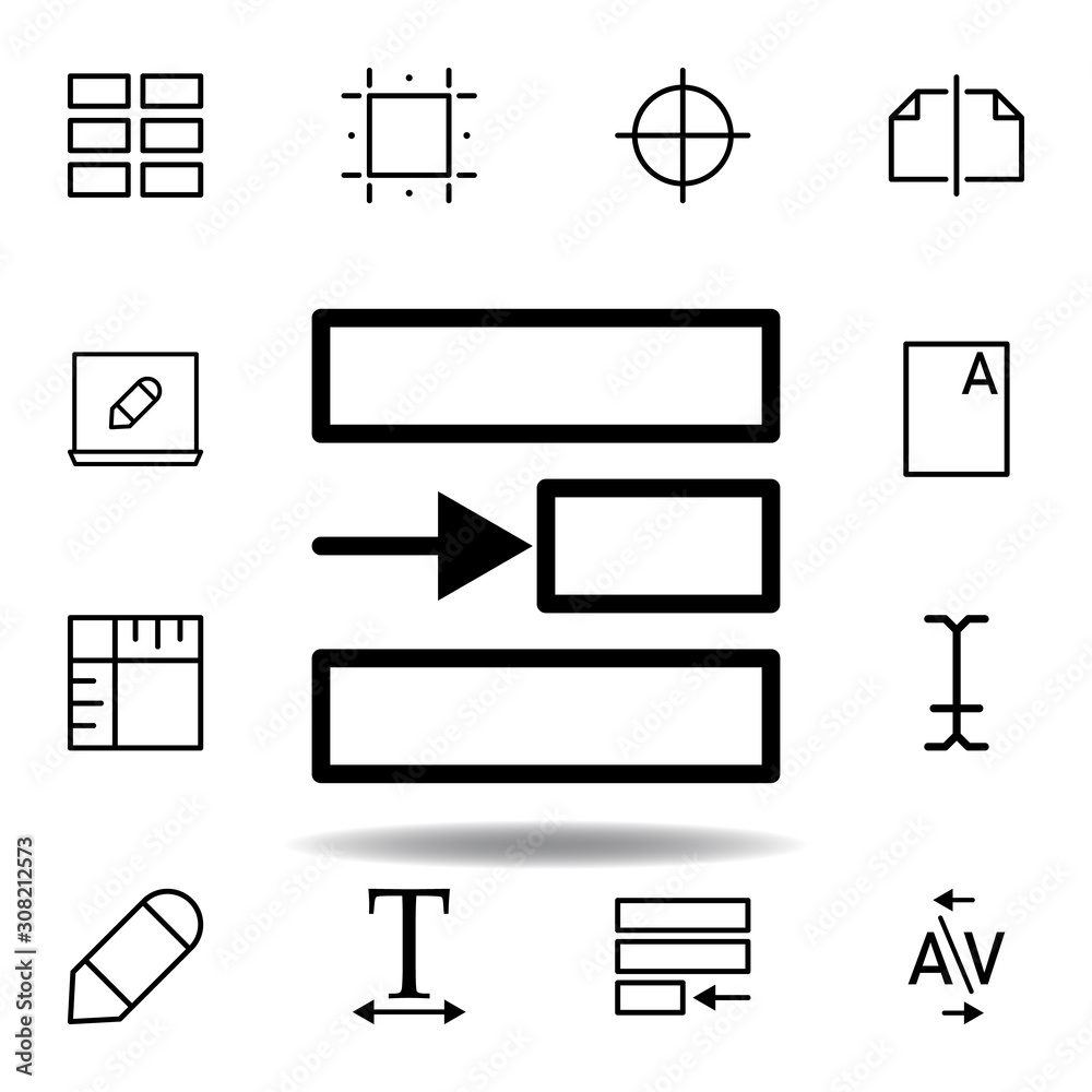 right alignment icon. Can be used for web, logo, mobile app, UI, UX right alignment icon. Can be used for web, logo, mobile app, UI, UX