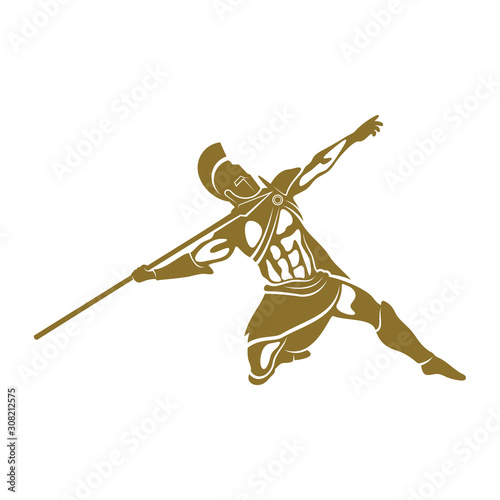 Spartan Logo Design Vector Template, Spartan Helmet Logo Concept, Emblem, Concept Design, Creative Symbol, Icon