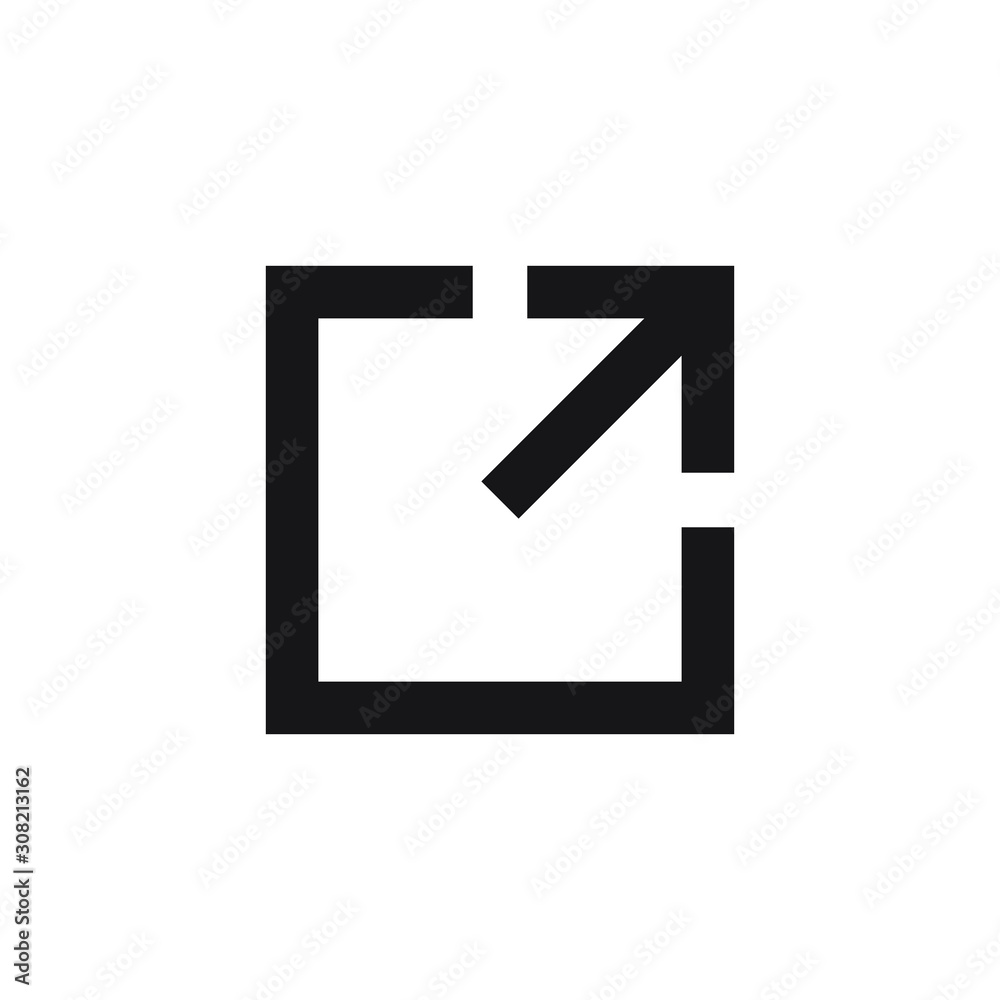 Share icon with trendy flat design, isolated on white background. vector illustration Share icon with trendy flat design, isolated on white background. vector illustration