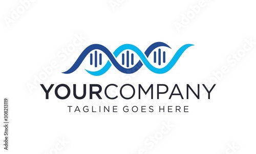DNA helix logo design concept for inspiration