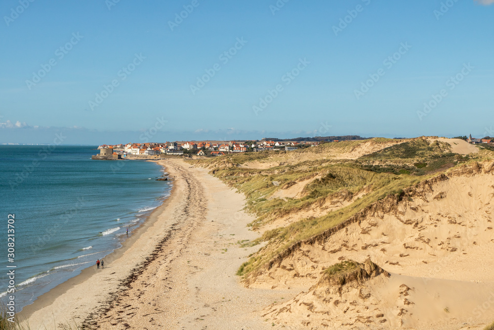 La plage et les dunes entre la Pointe aux Oies (Wimereux) et Ambleteuse - Pas-de-Calais