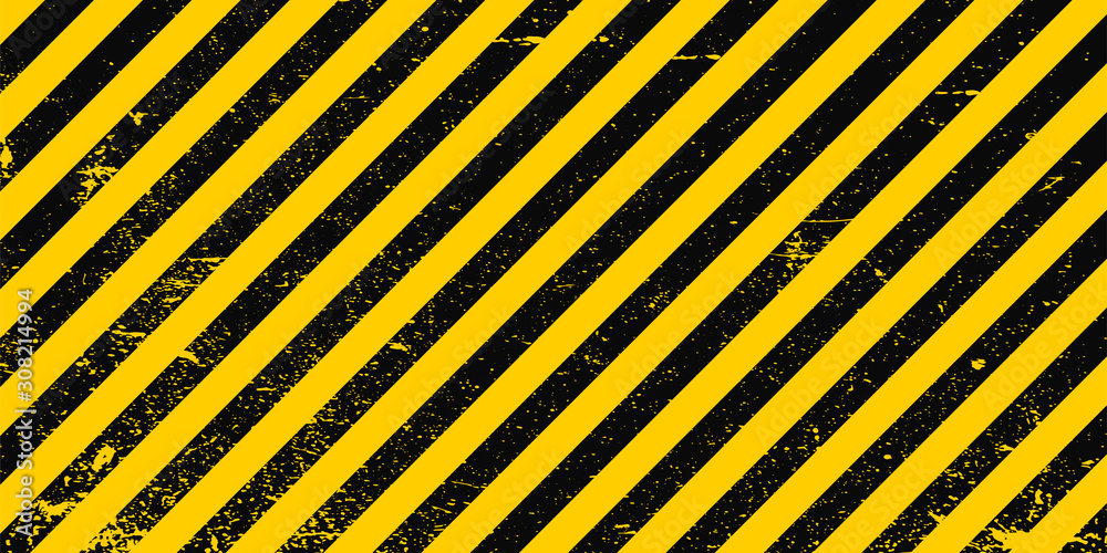 Industrial background warning frame grunge yellow black diagonal stripes, vector  grunge texture warn caution, construction, safety background Stock Vector |  Adobe Stock