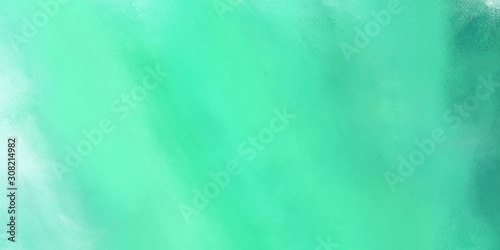 painting background texture with medium aqua marine, aqua marine and pale turquoise colors and space for text or image. can be used as header or banner