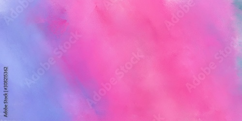 hot pink, light pastel purple and corn flower blue colored vintage abstract painted background with space for text or image. can be used as header or banner