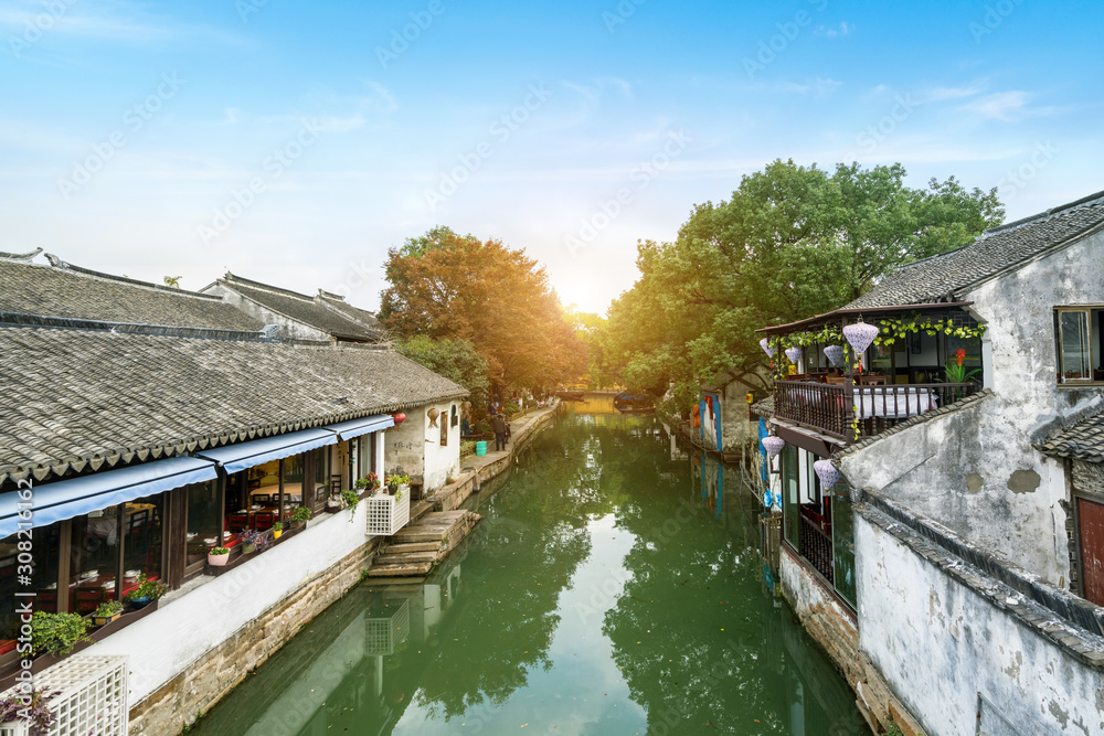 Scenery of Zhouzhuang Ancient Town, Suzhou, China