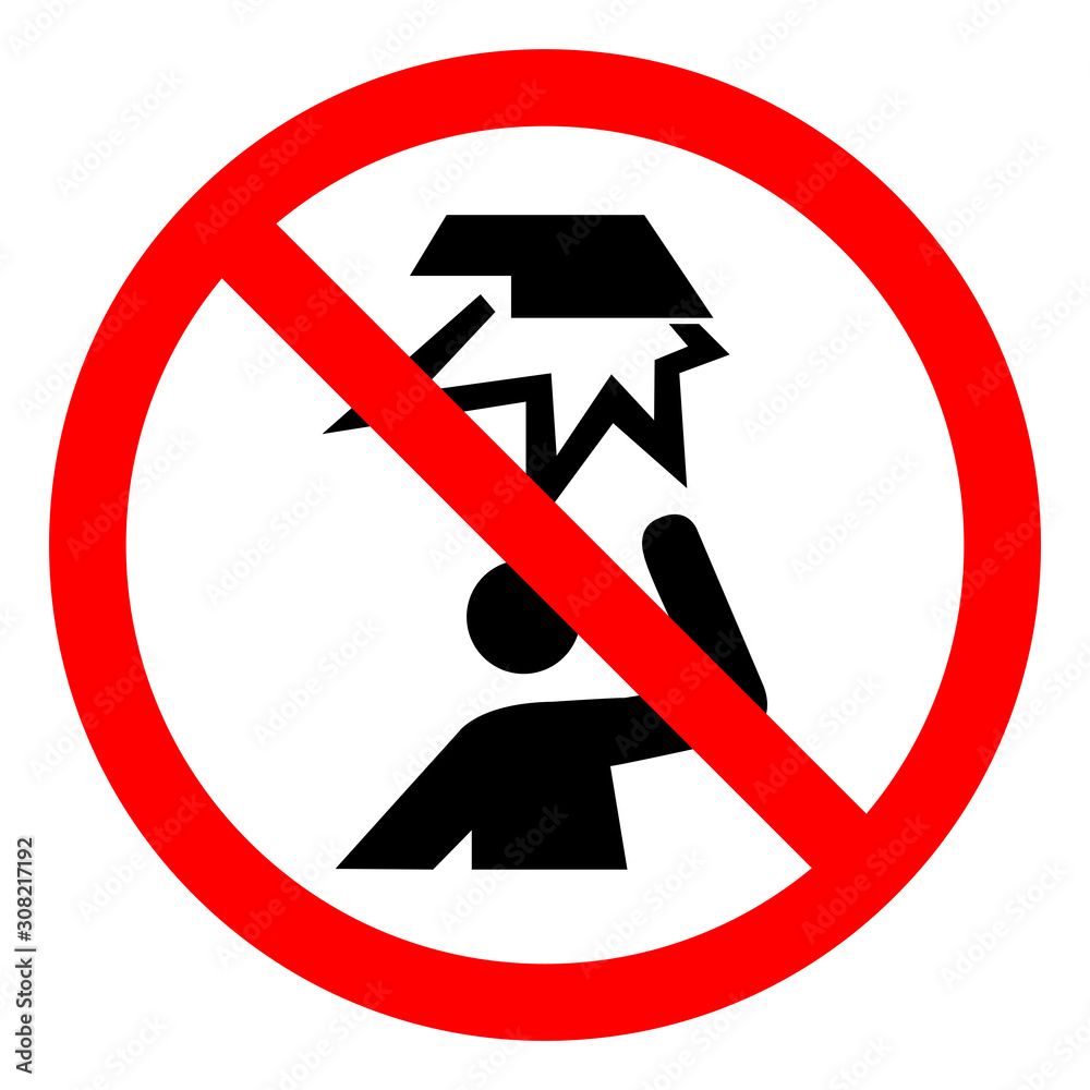 Obraz premium Overhead Obstacles Hazard Symbol ,Vector Illustration, Isolate On White Background Label. EPS10
