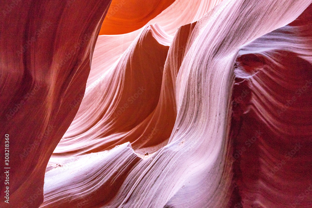 Red rocks in Antelope canyons, Arizona	