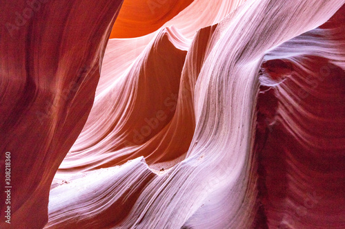 Red rocks in Antelope canyons, Arizona 
