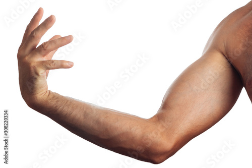 Close-up hand of a man with open palm