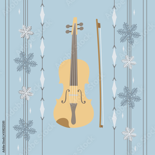 illustration of a musical instrument. Vector isolated objects