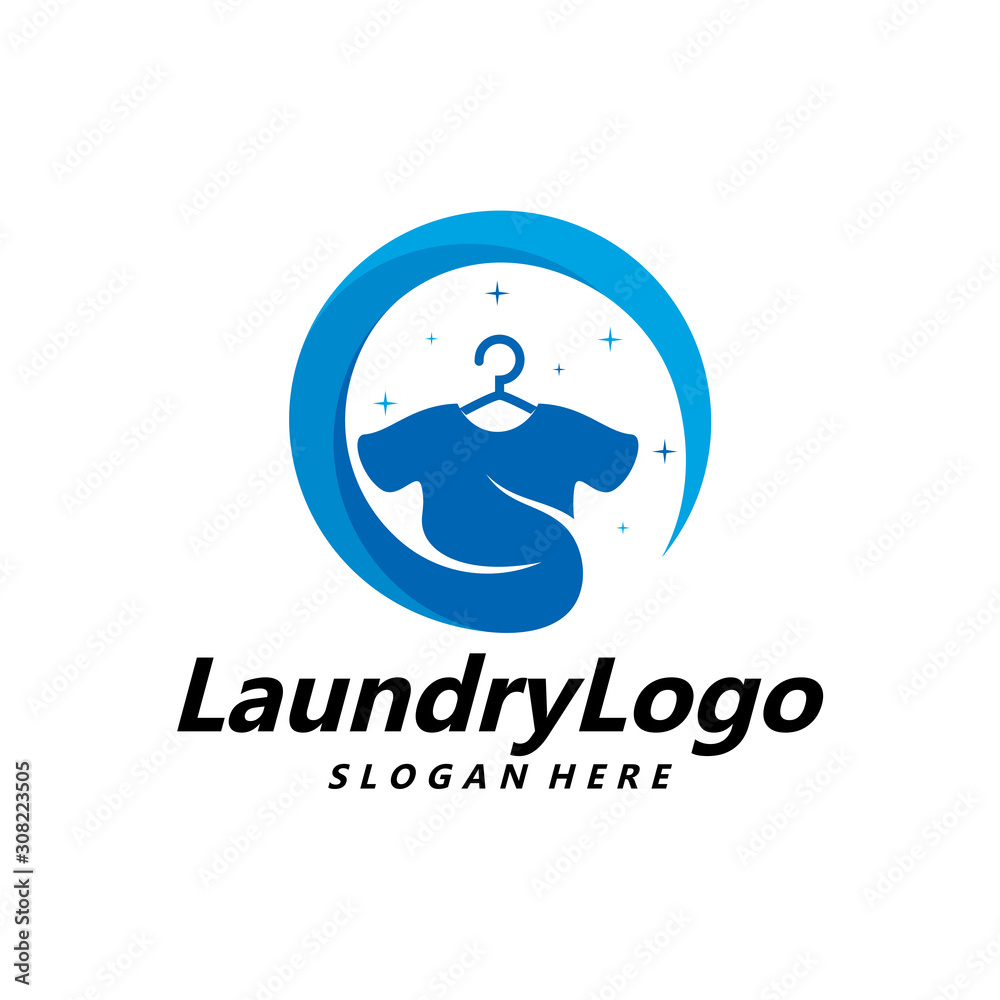 Laundry Logo Template Design Vector, Cleaning Service Logo Concept, Emblem, Concept Design, Creative Symbol, Icon