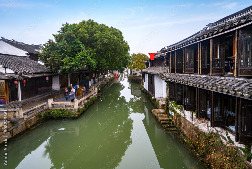 Scenery of Zhouzhuang Ancient Town, Suzhou, China