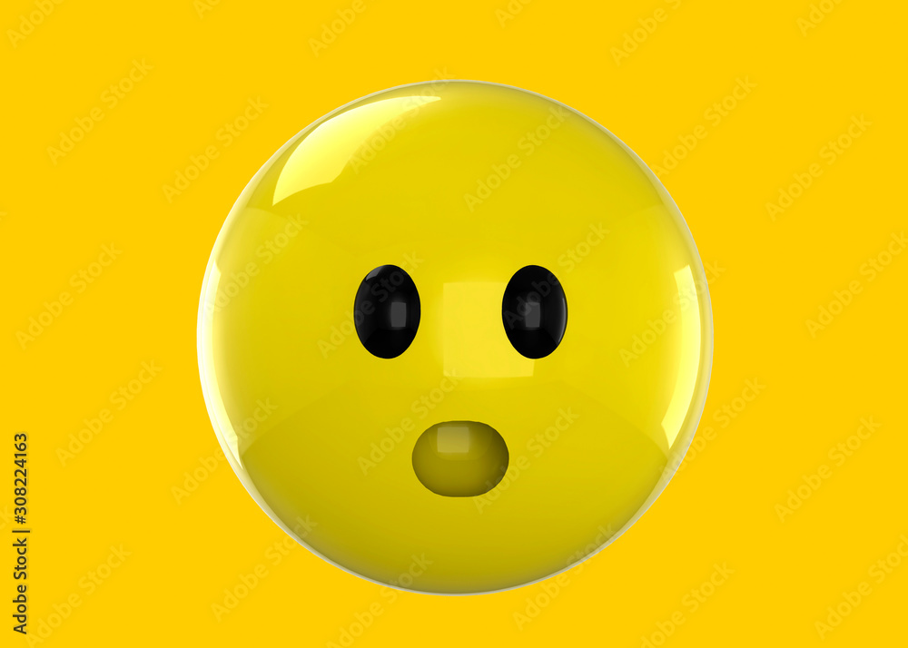 The Stunned Emoticon - 3D The Stunned Emoticon - 3D