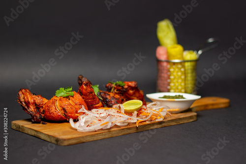 Indian Tandoori Chicken with Mint Sauce photo