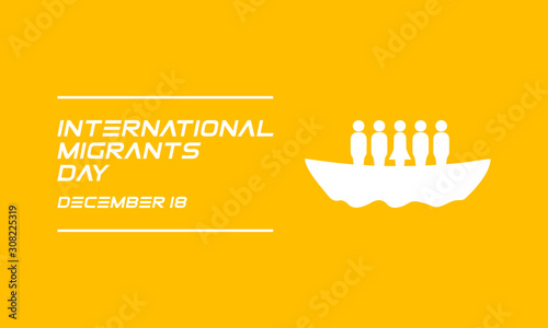 Vector illustration on the theme of International Migrants Day on December 18th.