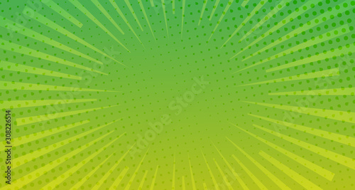 Green halftone comic background